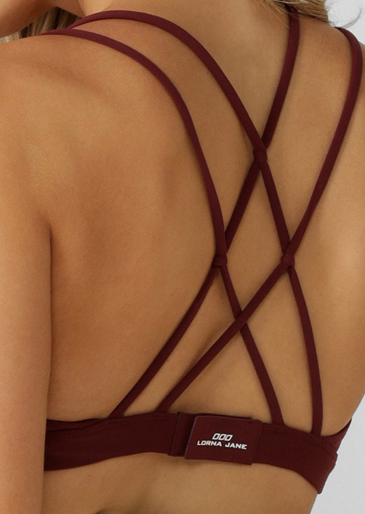 Lorna Jane Intertwined Sports Bra - Cranberry