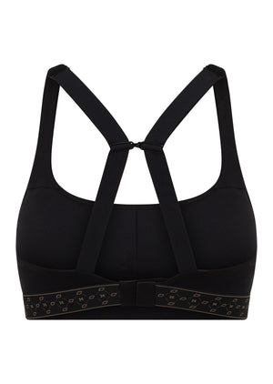 Lorna Jane Iconic Monogram High Support Sports Bra - Recycled Black