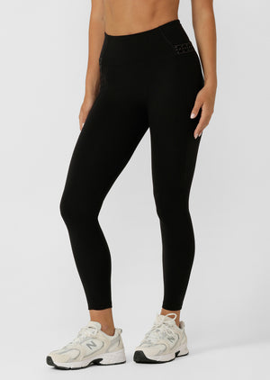 Lorna Jane Iconic Monogram Full Length Leggings - Recycled Black