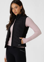 Lorna Jane Run Warmer Active Puffer Vest - Black