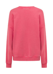 Lorna Jane Sports Club Washed Sweat - Washed Dark Pink Grapefruit