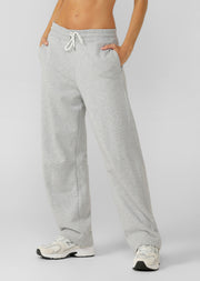 Lorna Jane Heritage Barrel Leg Sweatpants - Grey Marl
