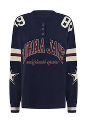 Lorna Jane Post Game Lightweight Sweat - Marine Blue