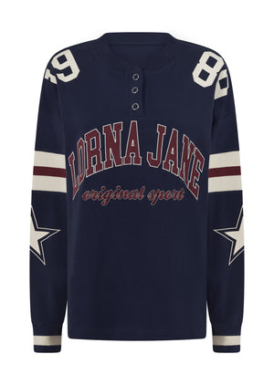 Lorna Jane Post Game Lightweight Sweat - Marine Blue