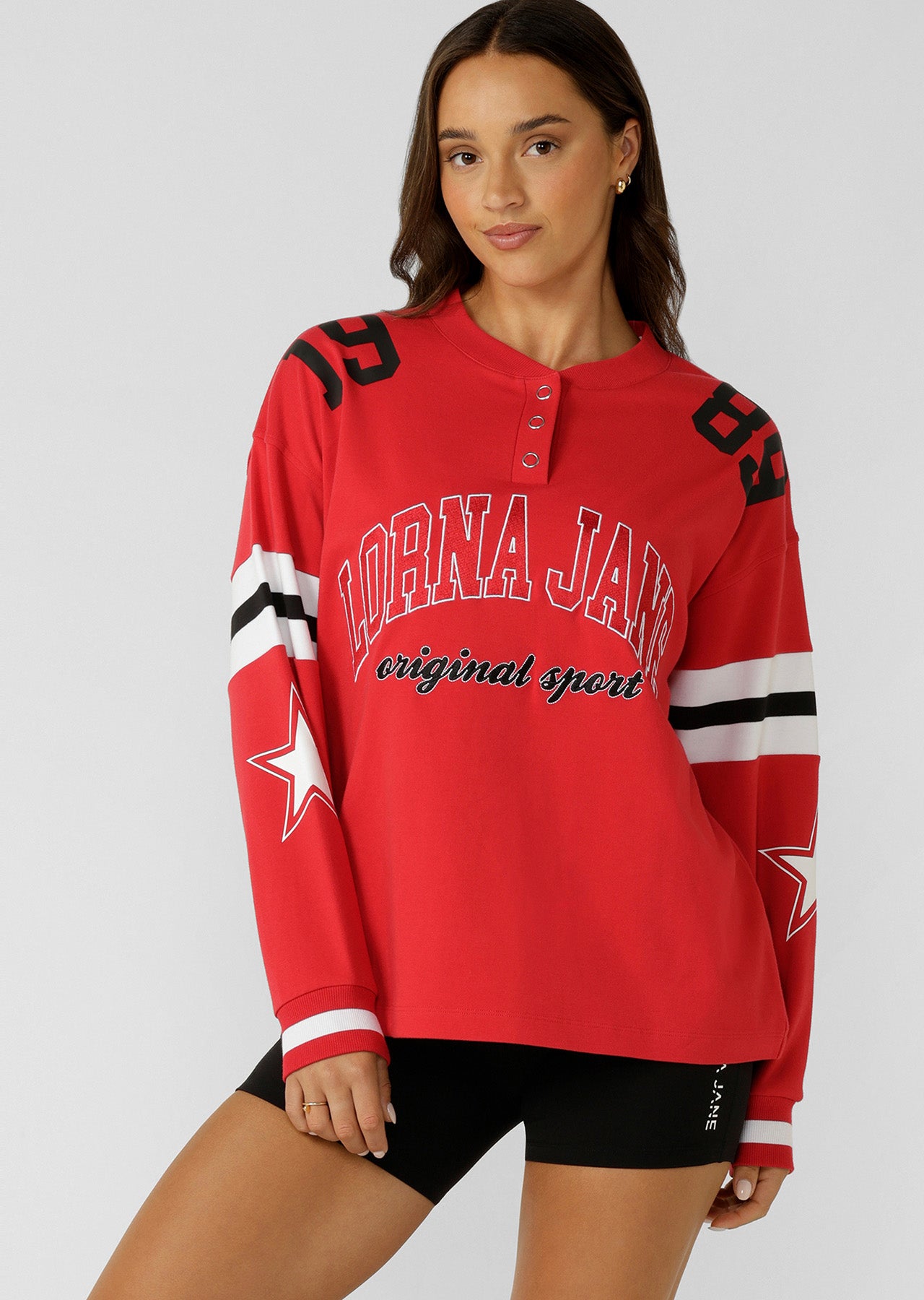 Lorna Jane Post Game Lightweight Sweat - Rose Red