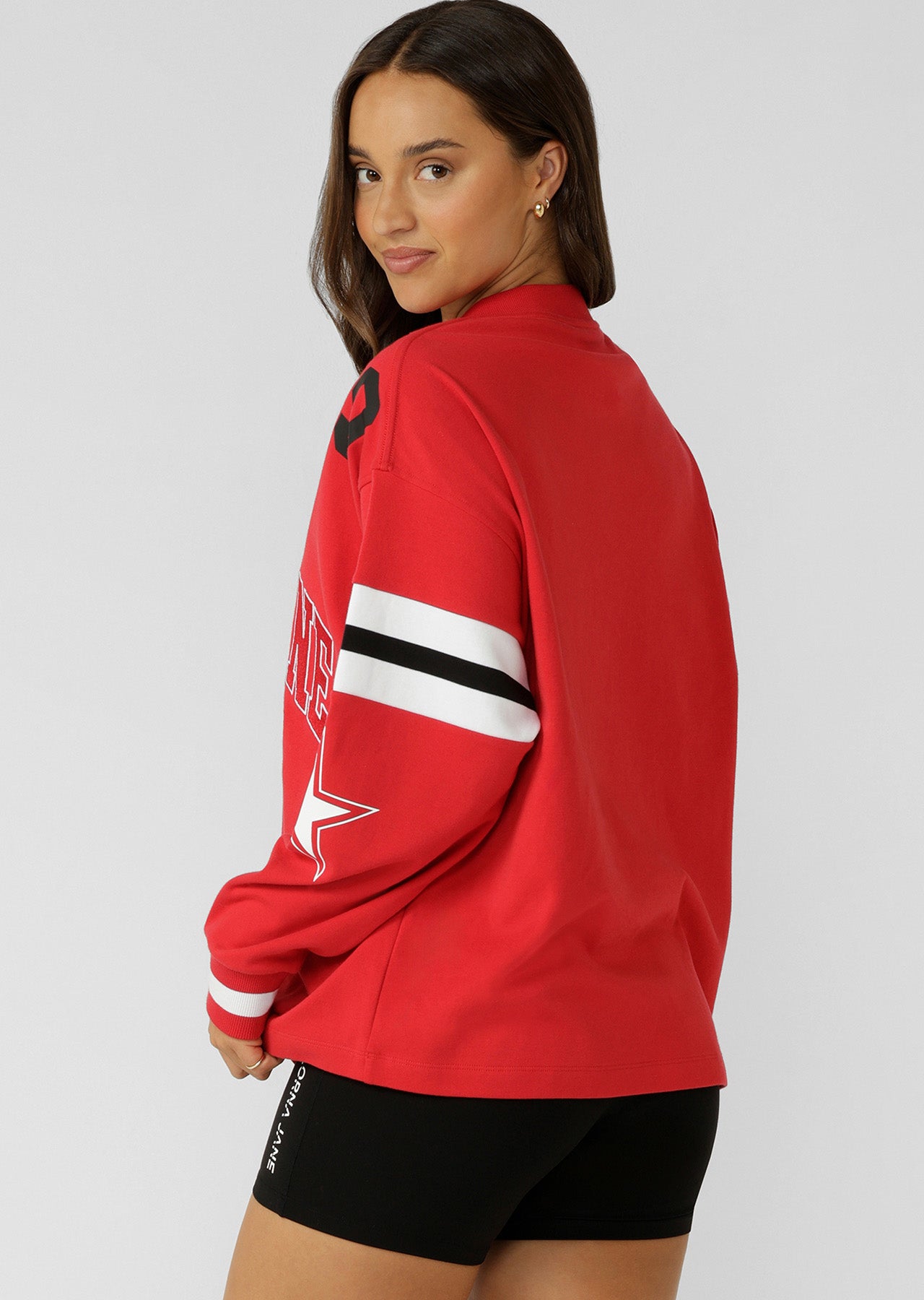 Lorna Jane Post Game Lightweight Sweat - Rose Red