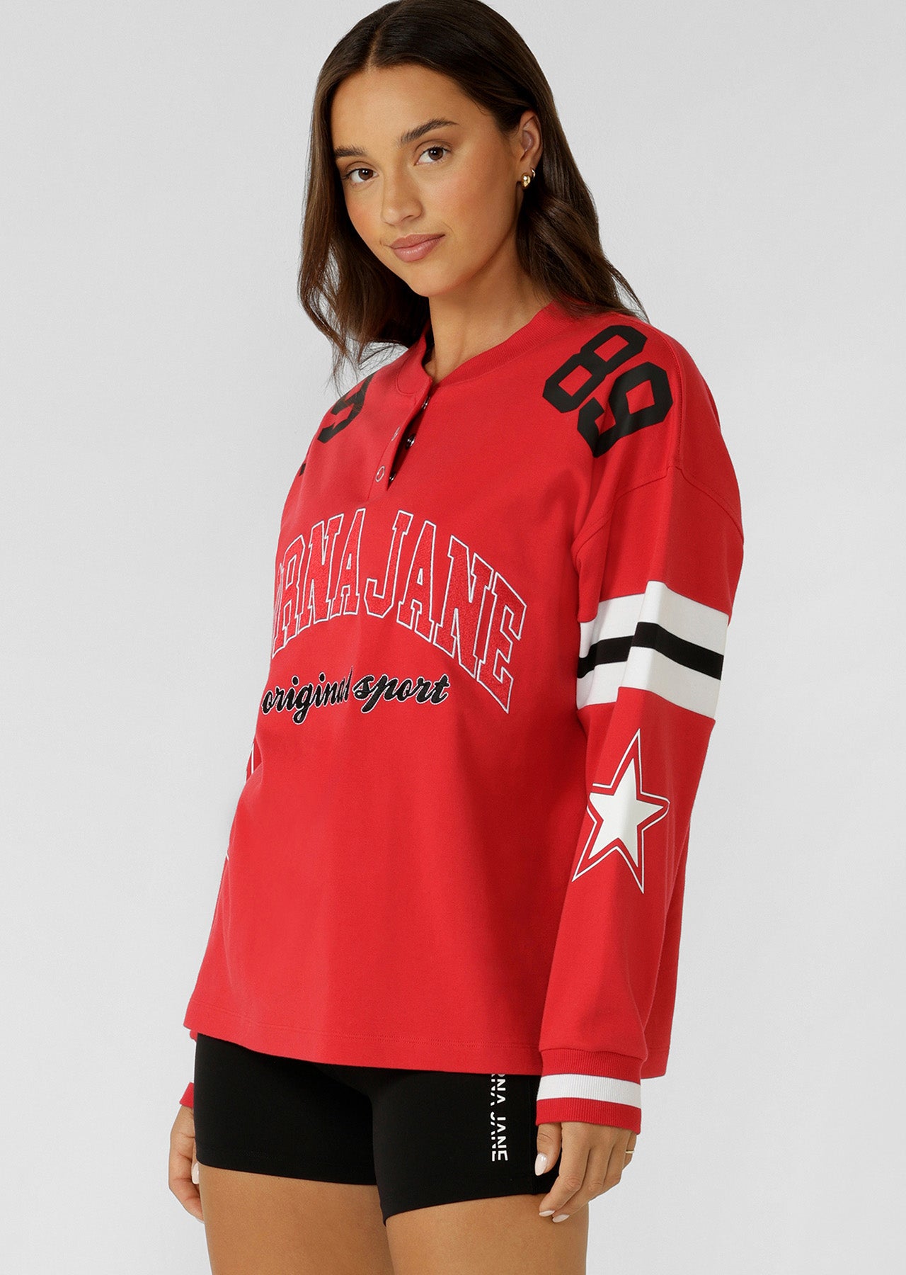 Lorna Jane Post Game Lightweight Sweat - Rose Red