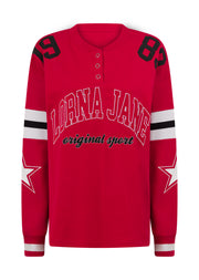 Lorna Jane Post Game Lightweight Sweat - Rose Red