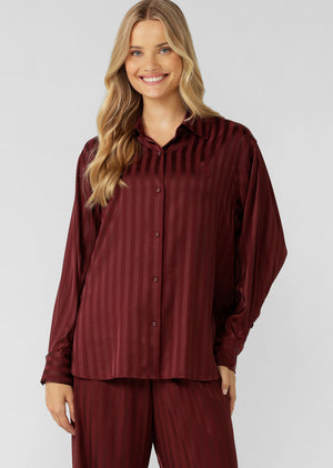 Lorna Jane After Hours Long Sleeve Shirt - Cranberry