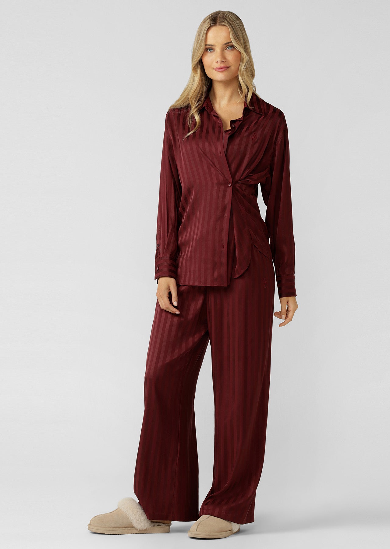 Lorna Jane After Hours Long Sleeve Shirt - Cranberry