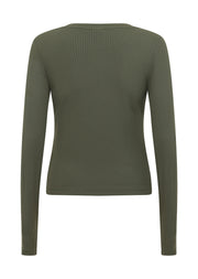 Lorna Jane Motion Long Sleeve Rib Top - Agave Green