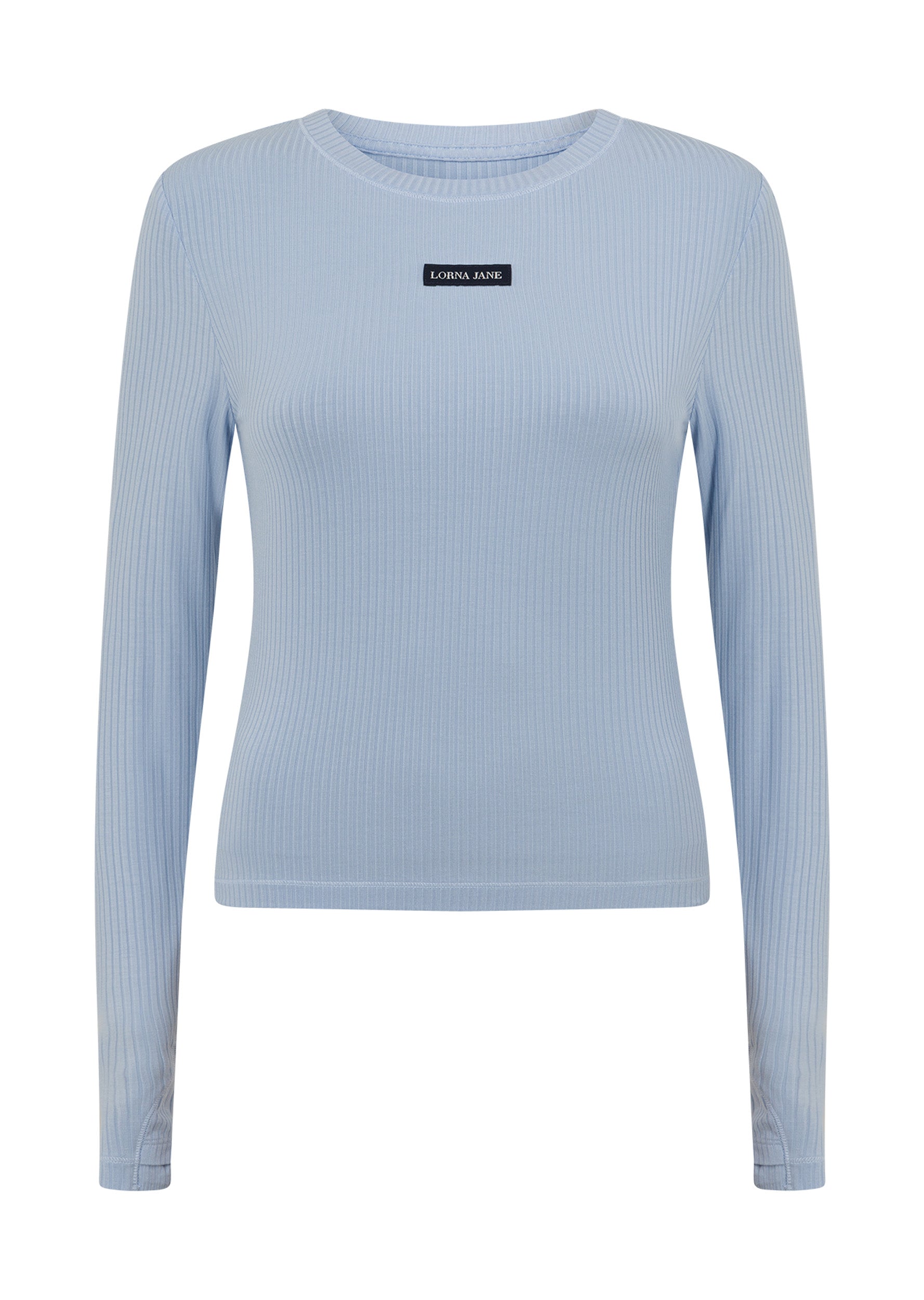 Lorna Jane Motion Long Sleeve Rib Top - Petal Blue