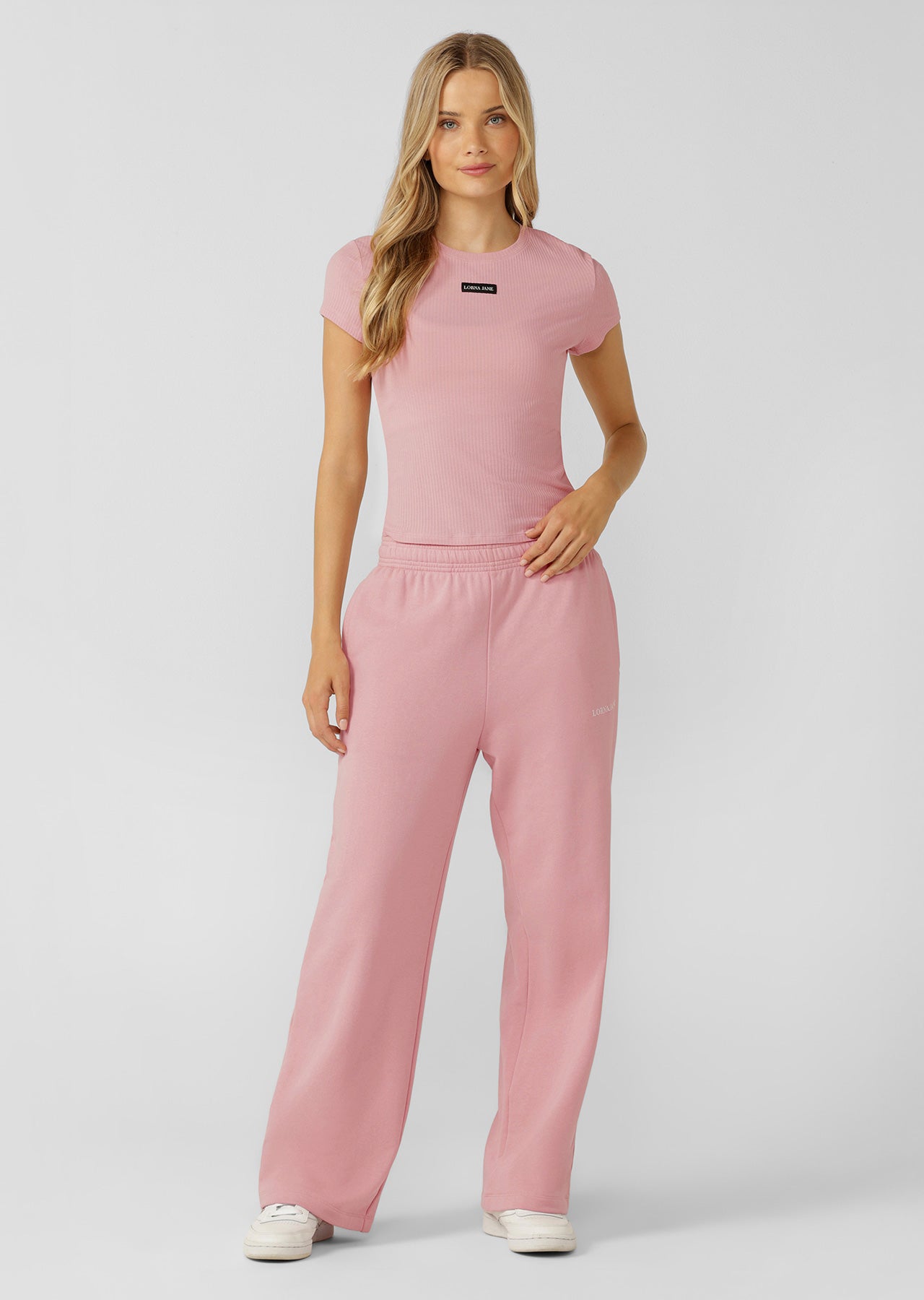 Lorna Jane Everyday Comfort Slim Rib T-Shirt - Dusty Rose