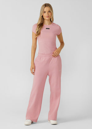 Lorna Jane Everyday Comfort Slim Rib T-Shirt - Dusty Rose