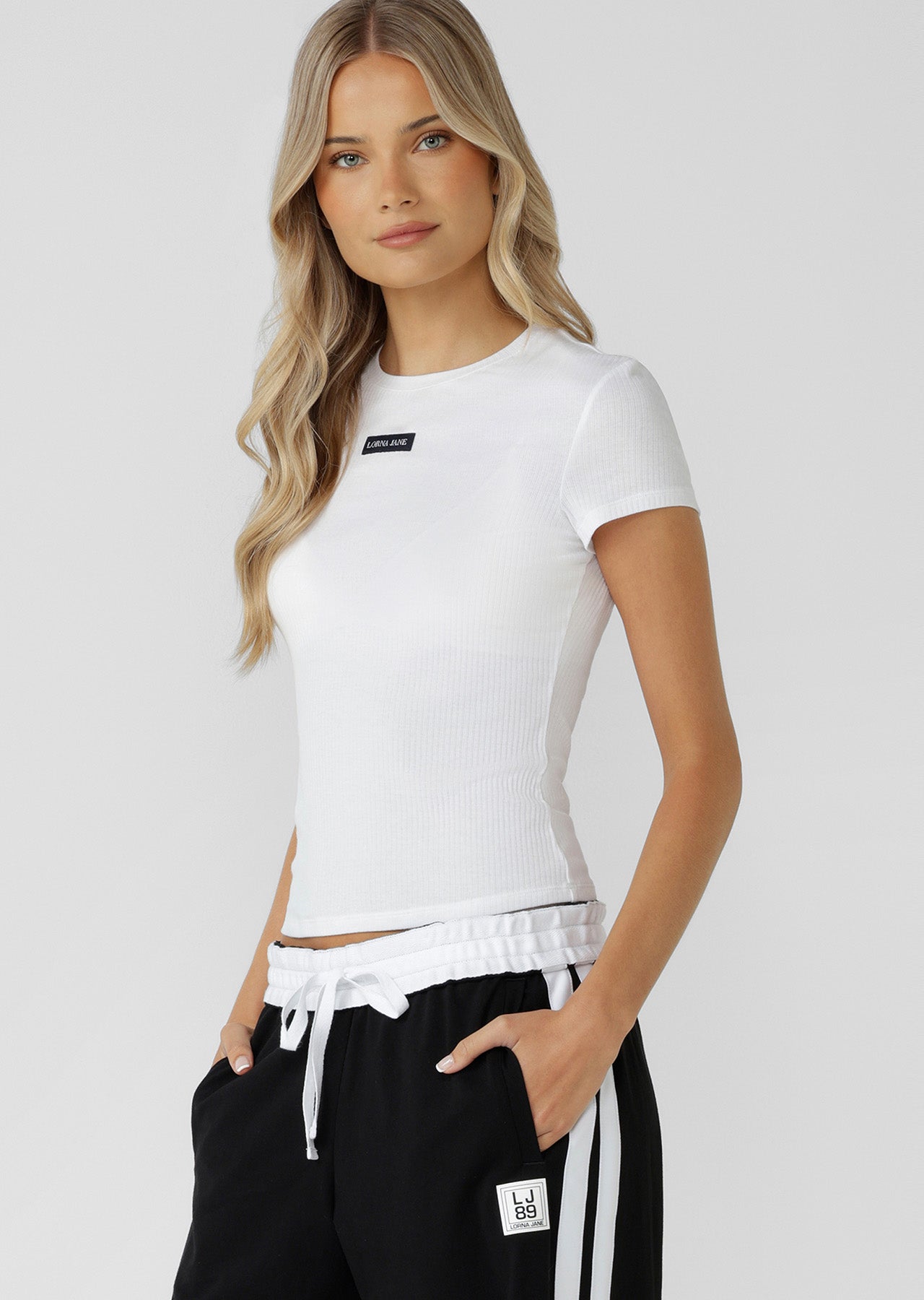Lorna Jane Everyday Comfort Slim Rib T-Shirt - White