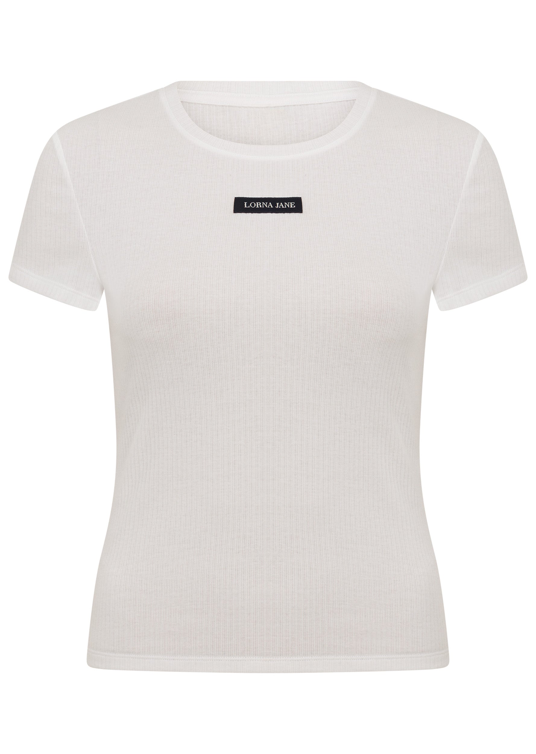 Lorna Jane Everyday Comfort Slim Rib T-Shirt - White