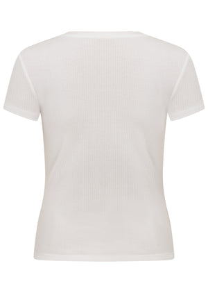 Lorna Jane Everyday Comfort Slim Rib T-Shirt - White