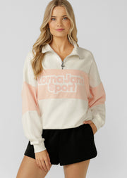 Lorna Jane Sports Quarter Zip Sweat - Porcelain