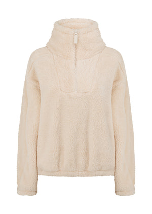 Lorna Jane Everyday Teddy Quarter Zip Sweat - Ivory