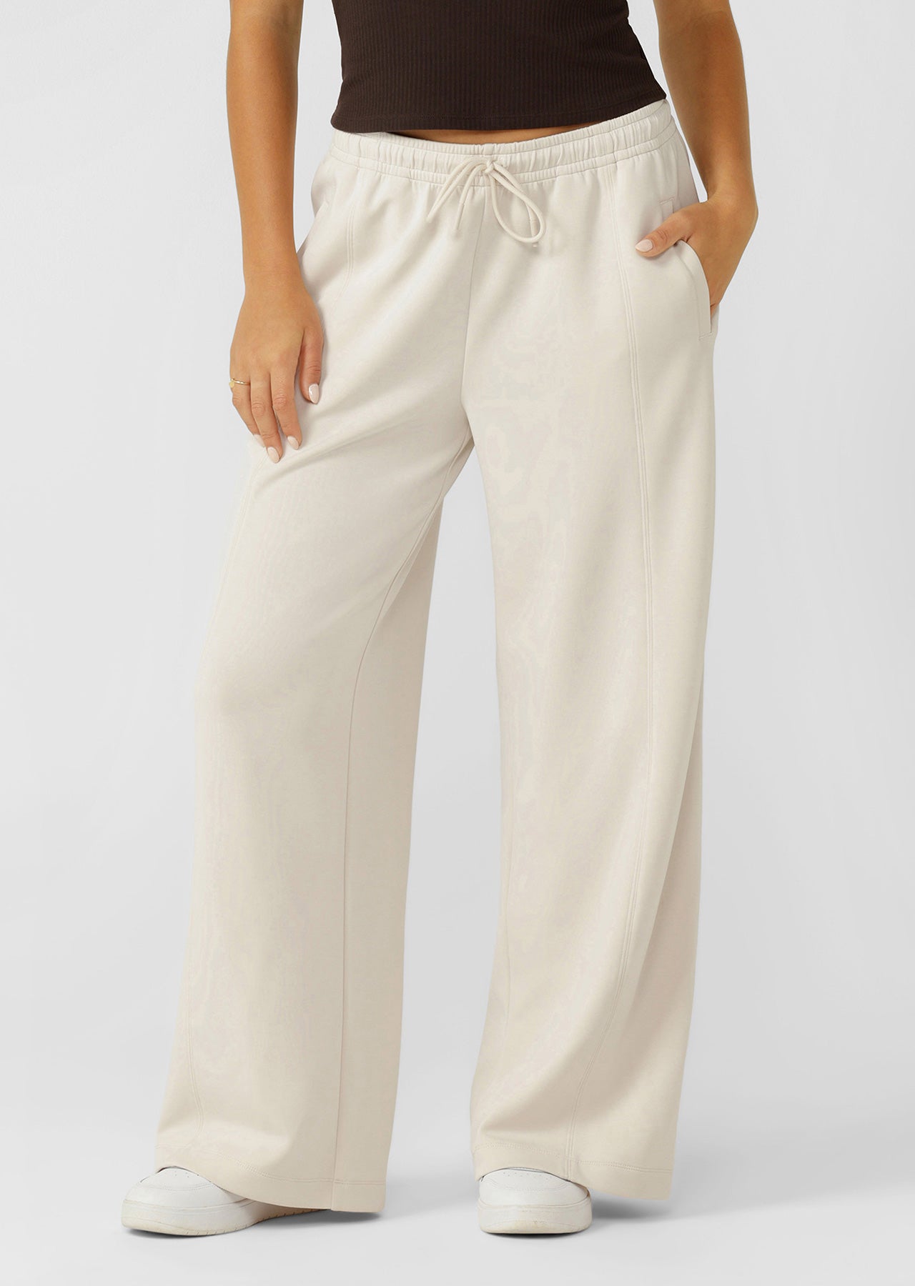 Lorna Jane Cloud Nine Relaxed Track Pants - Ivory