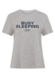 Lorna Jane Busy Sleeping T-Shirt - Grey Marl