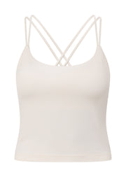 Lorna Jane Irresistible Rib Bra Tank Combo - Cream