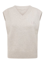 Lorna Jane Outdoor Knit Vest - Chalk Marl