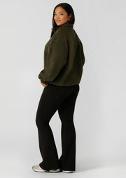 Lorna Jane Iconic Monogram Fleece Sweat - Luxury Green