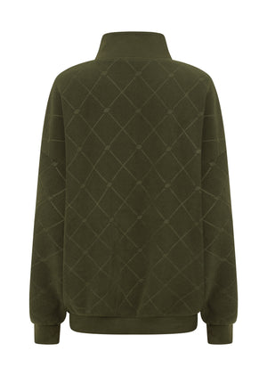 Lorna Jane Iconic Monogram Fleece Sweat - Luxury Green