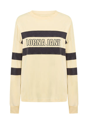 Lorna Jane Throwback Oversized Sweat - Buttermilk