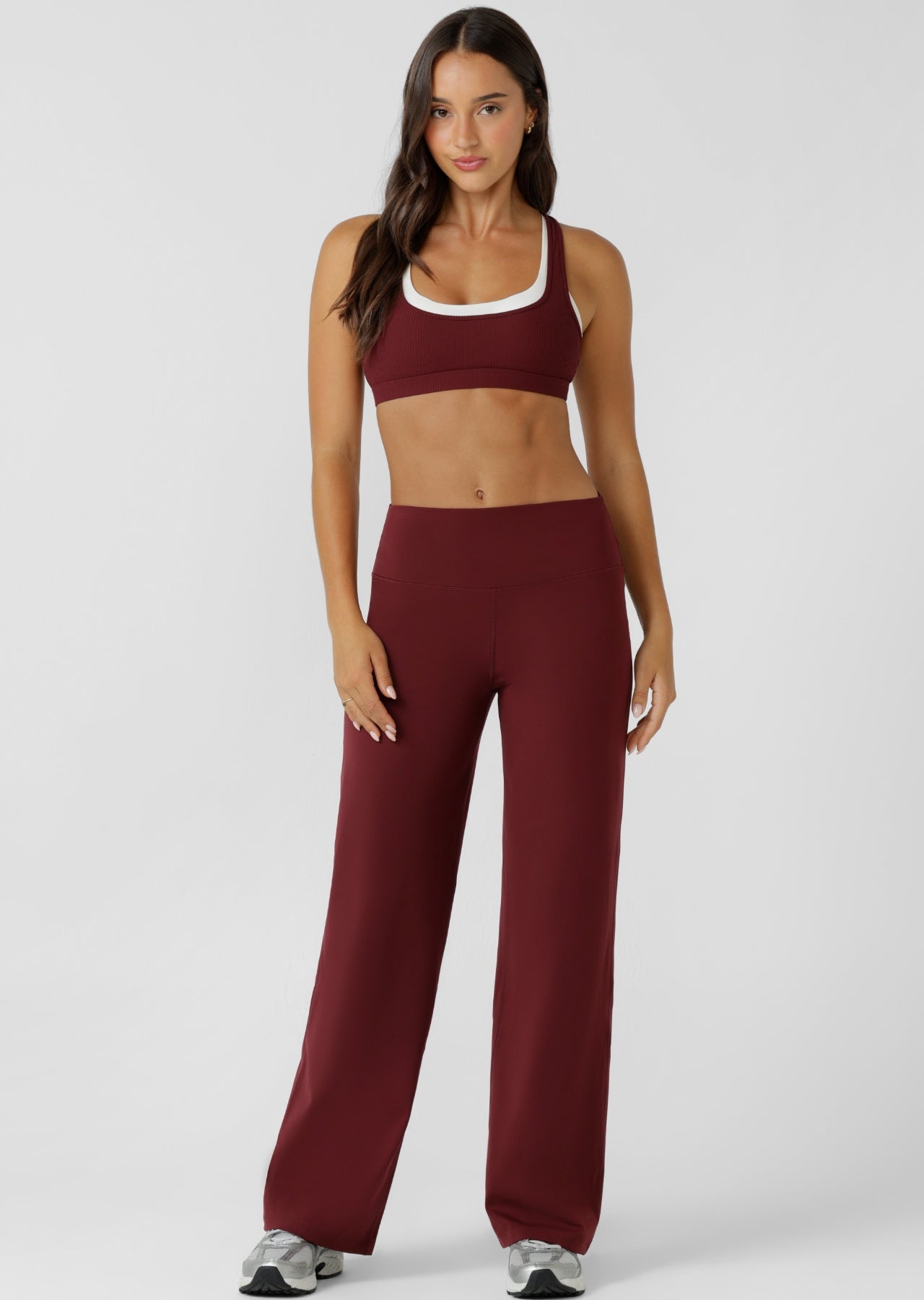 Lorna Jane All Day Active Midrise Pants - Dark Ruby