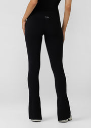 Lorna Jane Split Hem Full Length Leggings - Recycled Black