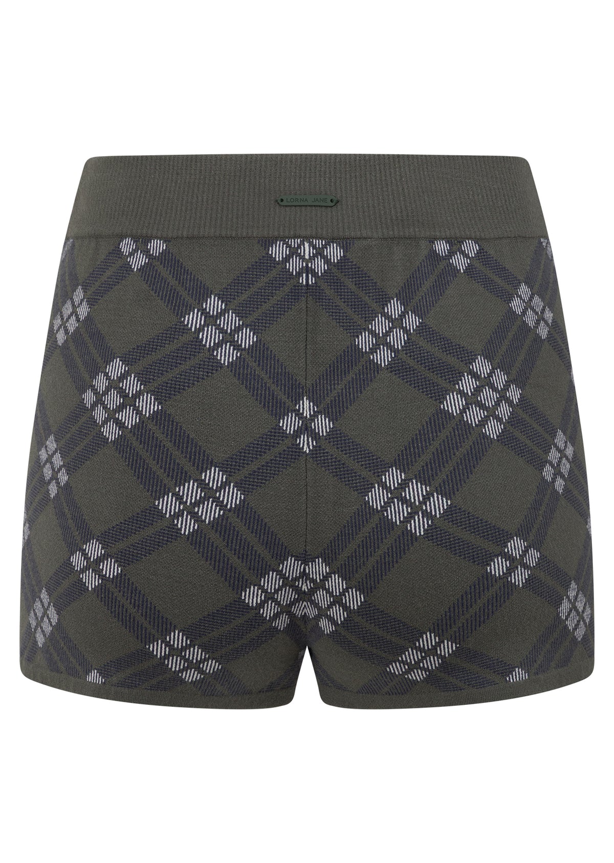Lorna Jane Bambi Check Knit 5cm Cheeky Shorts - Bambi Check