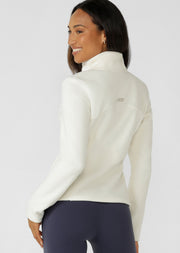 Lorna Jane Amy Polar Fleece Zip Through Jacket - Cream