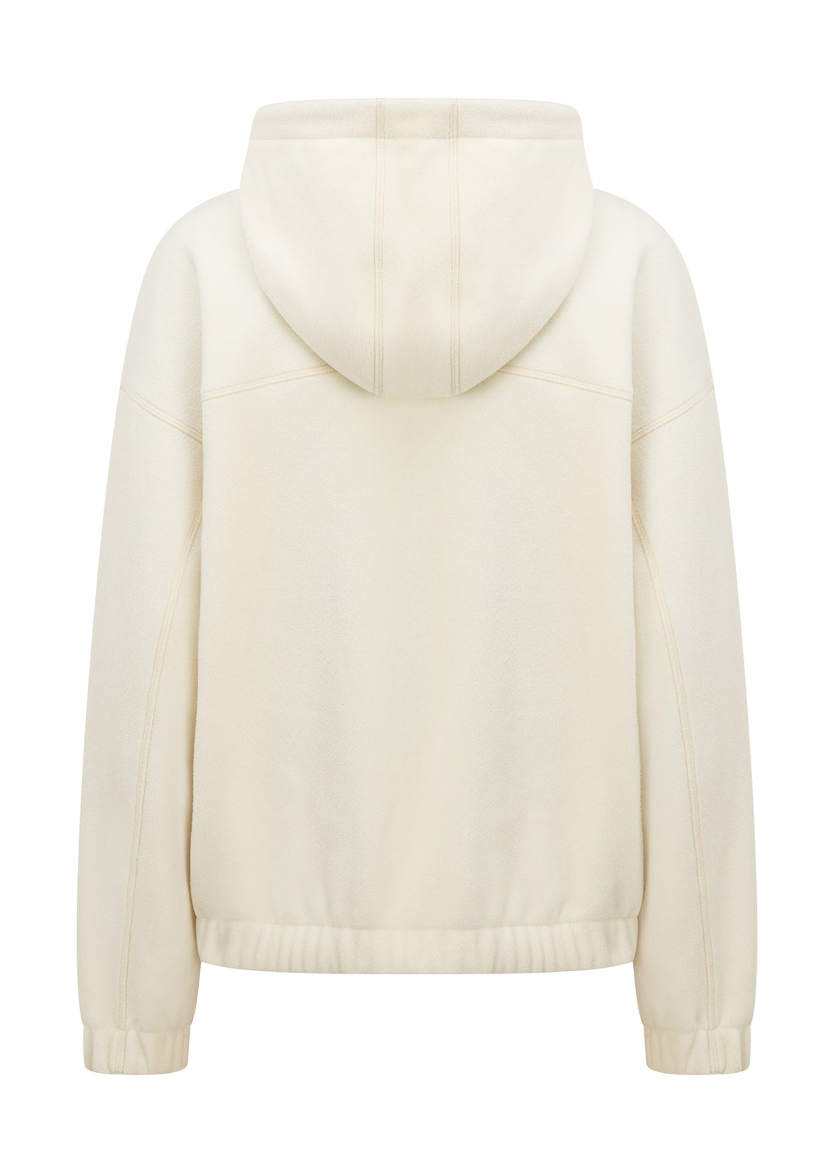 Lorna Jane Nova Polar Fleece Quarter Zip Hoodie - Cream