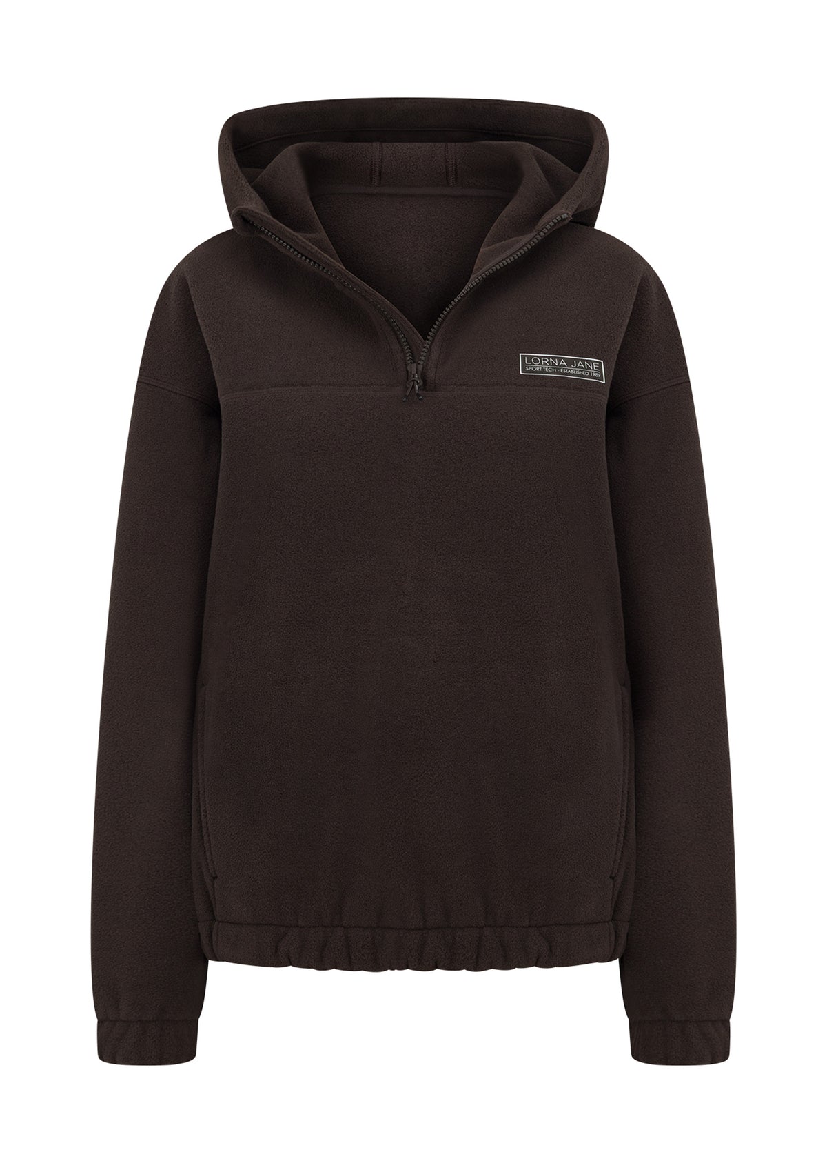 Lorna Jane Nova Polar Fleece Quarter Zip Hoodie - Volcano