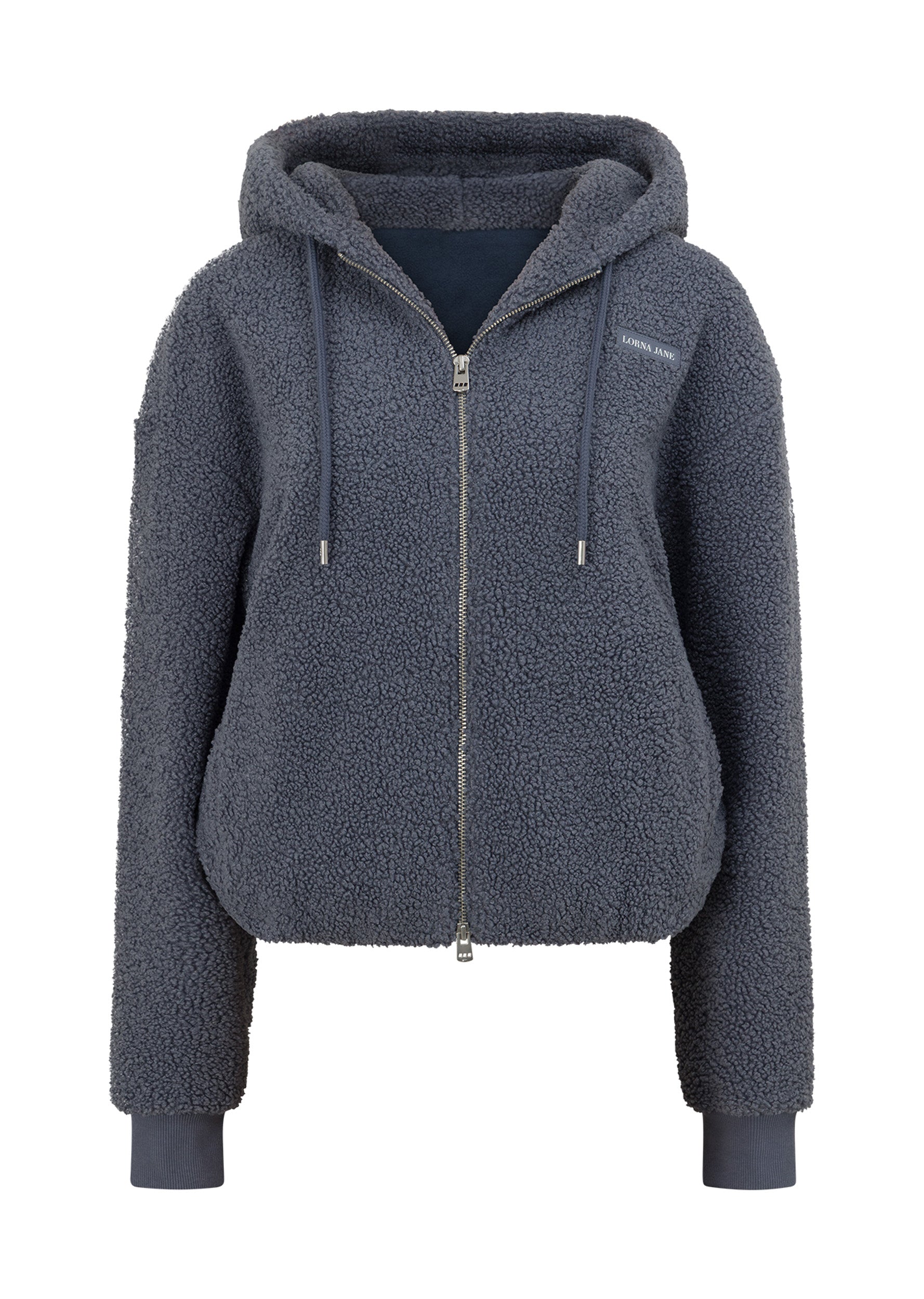 Lorna Jane Field Teddy Zip Through Hoodie - Shadow