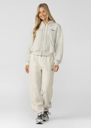 Lorna Jane Sport Mode Zip Through Hoodie - Chalk Marl