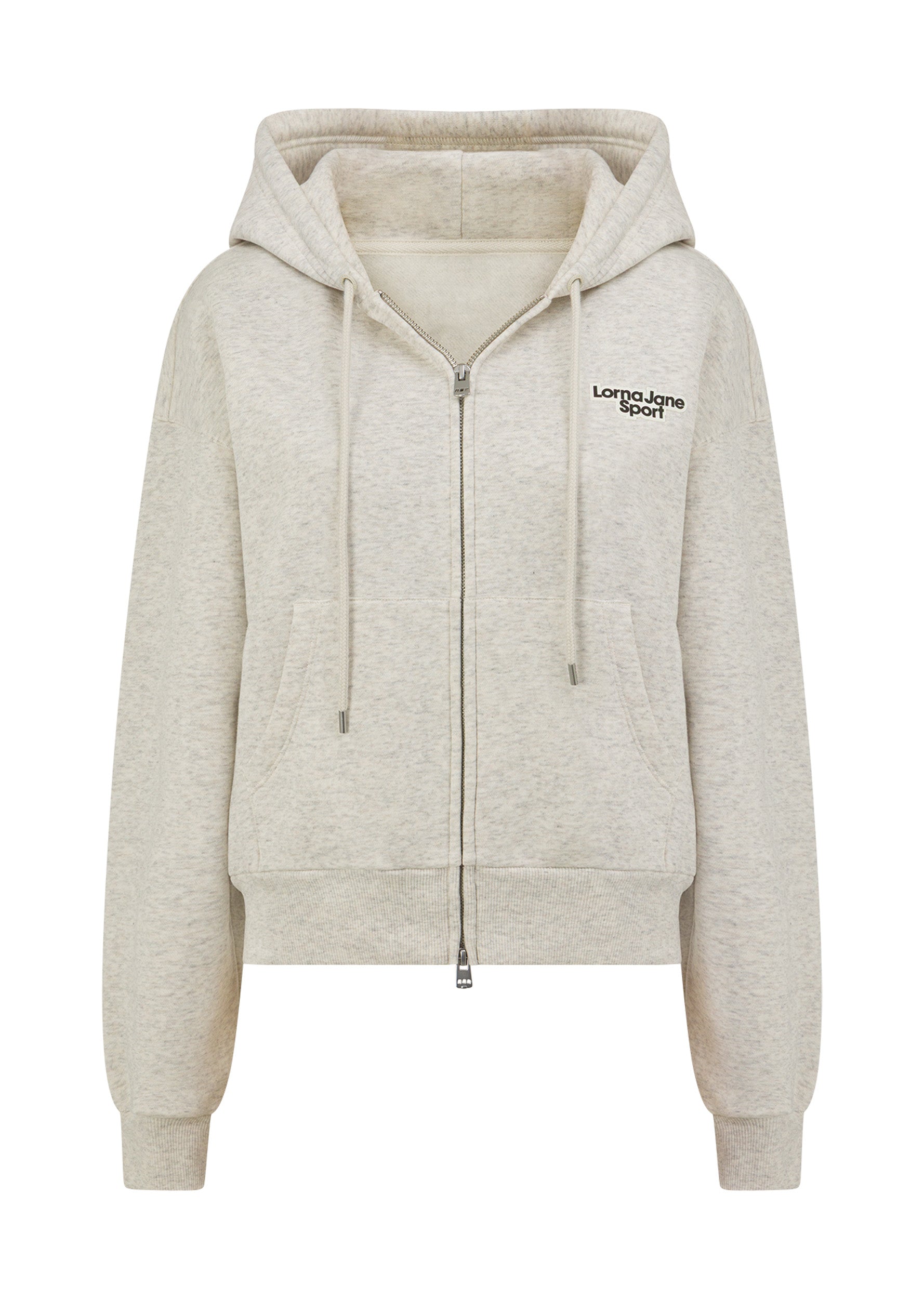 Lorna Jane Sport Mode Zip Through Hoodie - Chalk Marl