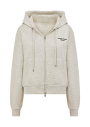 Lorna Jane Sport Mode Zip Through Hoodie - Chalk Marl