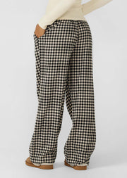 Lorna Jane Sugarplaid Flannel Lounge Pants - Cream Check