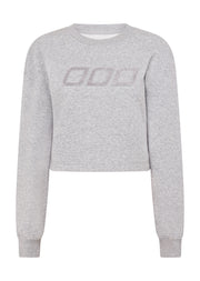 Lorna Jane Classic Cropped Sweat - Grey Marl