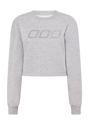Lorna Jane Classic Cropped Sweat - Grey Marl