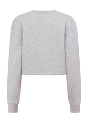 Lorna Jane Classic Cropped Sweat - Grey Marl