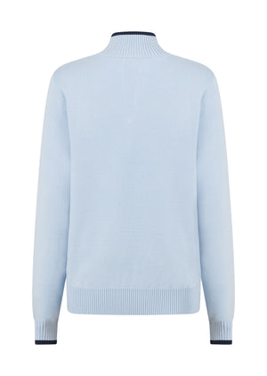 Lorna Jane Alpine Club 1/2 Zip Knit Jumper - Toulouse Blue