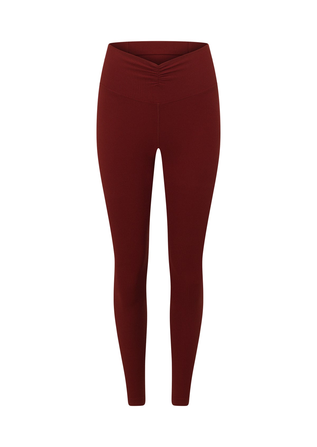 Lorna Jane Dolce Vita Rib Ankle Biter Leggings - Dark Ruby