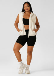 Lorna Jane On The Move Sports Fleece Vest - Cream