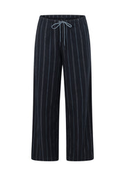 Lorna Jane Flannel Lounge Pants - Navy Pinstripe