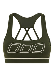 Lorna Jane Iconic Luxe Active Rib Sports Bra - Luxury Green