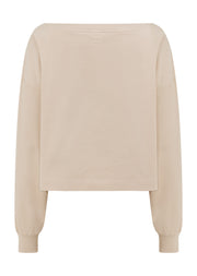 Lorna Jane Cloud Soft Relaxed Fit Long Sleeve Top - Iced Latte